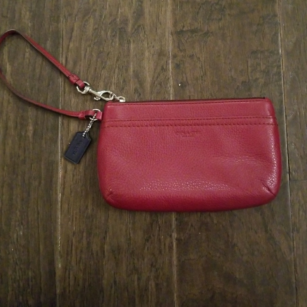 Coach leather wristlet